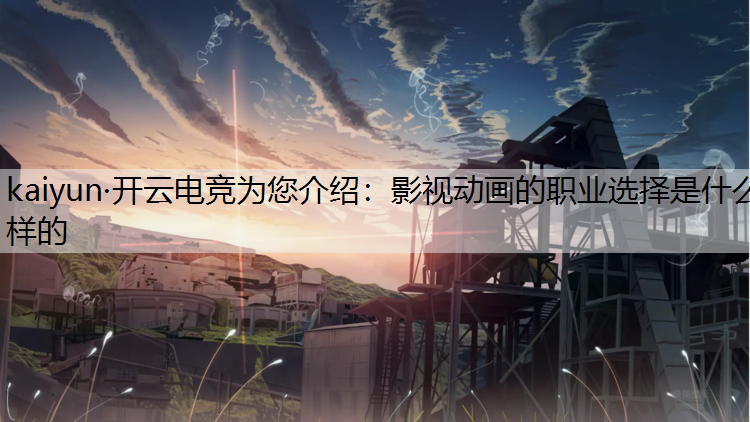 影视动画的职业选择是什么样的