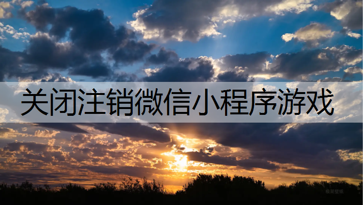 关闭注销微信小程序游戏